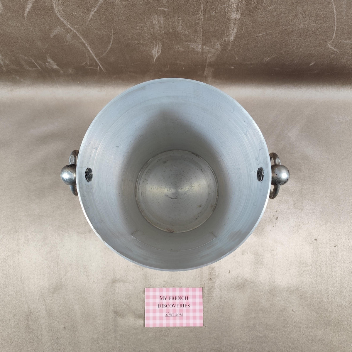 Seau à champagne Jacquesson en aluminium Publicitaire Vintage