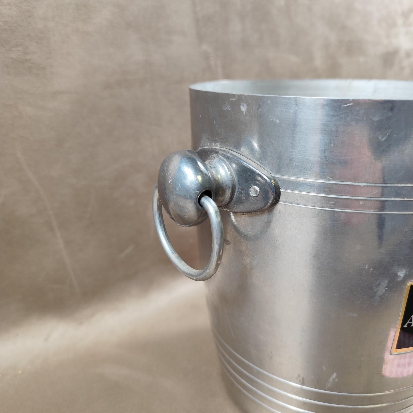 Seau à champagne Alfred Rothschild et Cie en aluminium Épernay Vintage