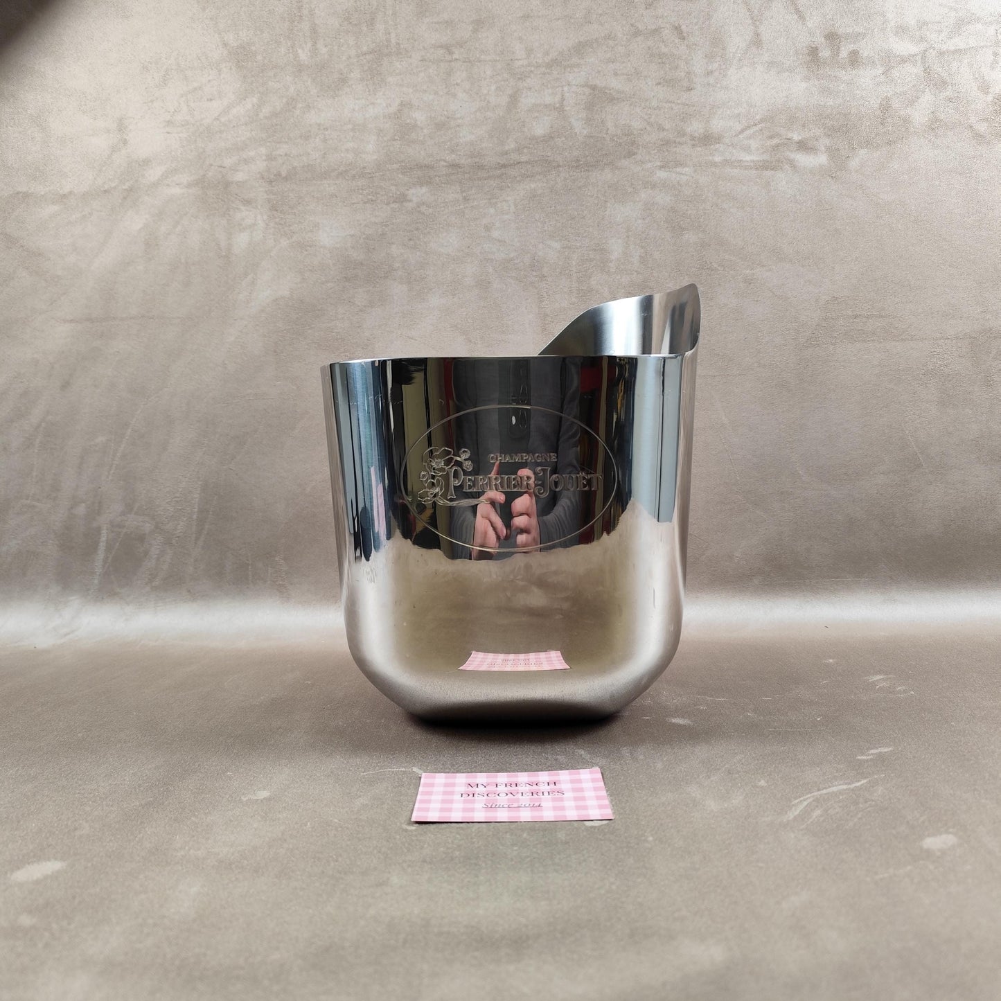 Seau à champagne Perrier-Jouët Anémone en acier inoxydable Design iconique Luxe