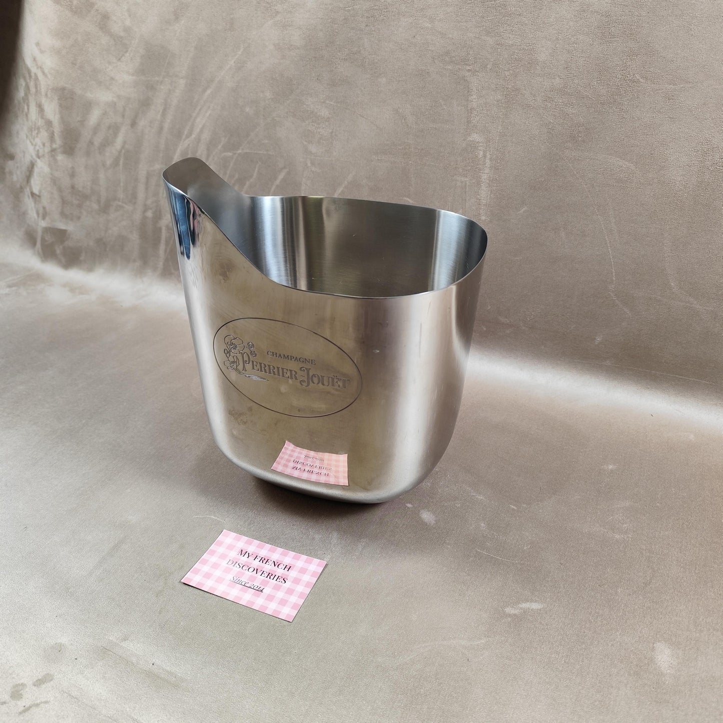 Seau à champagne Perrier-Jouët Anémone en acier inoxydable Design iconique Luxe