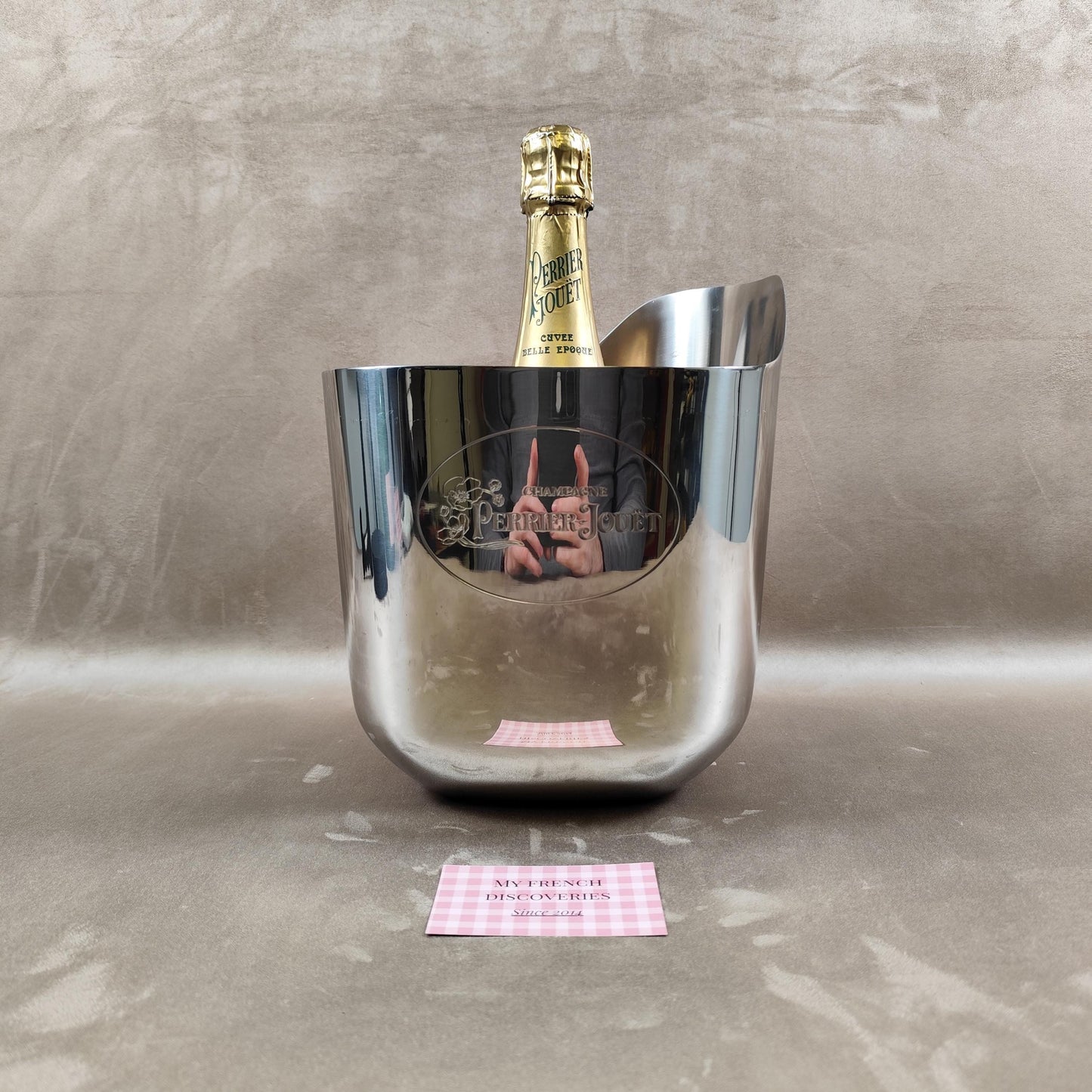 Seau à champagne Perrier-Jouët Anémone en acier inoxydable Design iconique Luxe