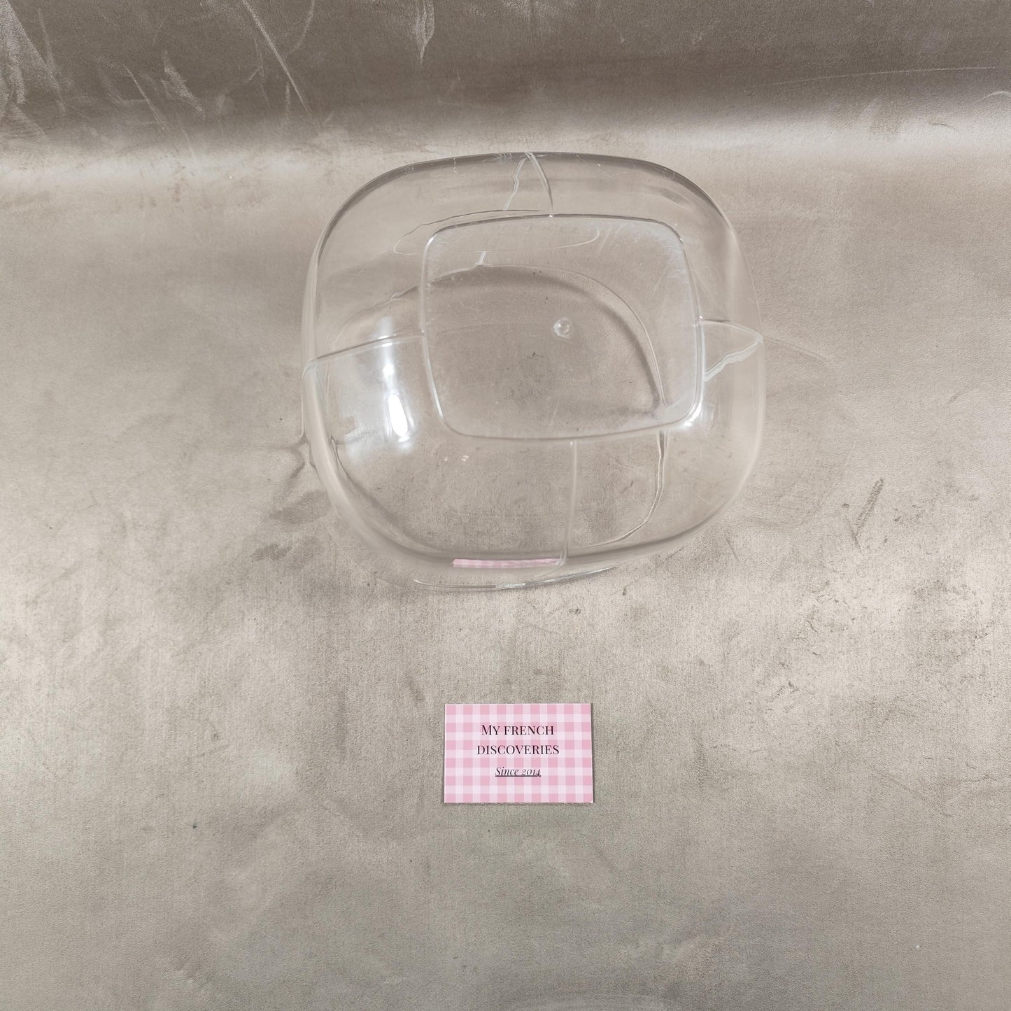 Seau à champagne Perrier-Jouët en plastique transparent Modèle publicitaire vintage