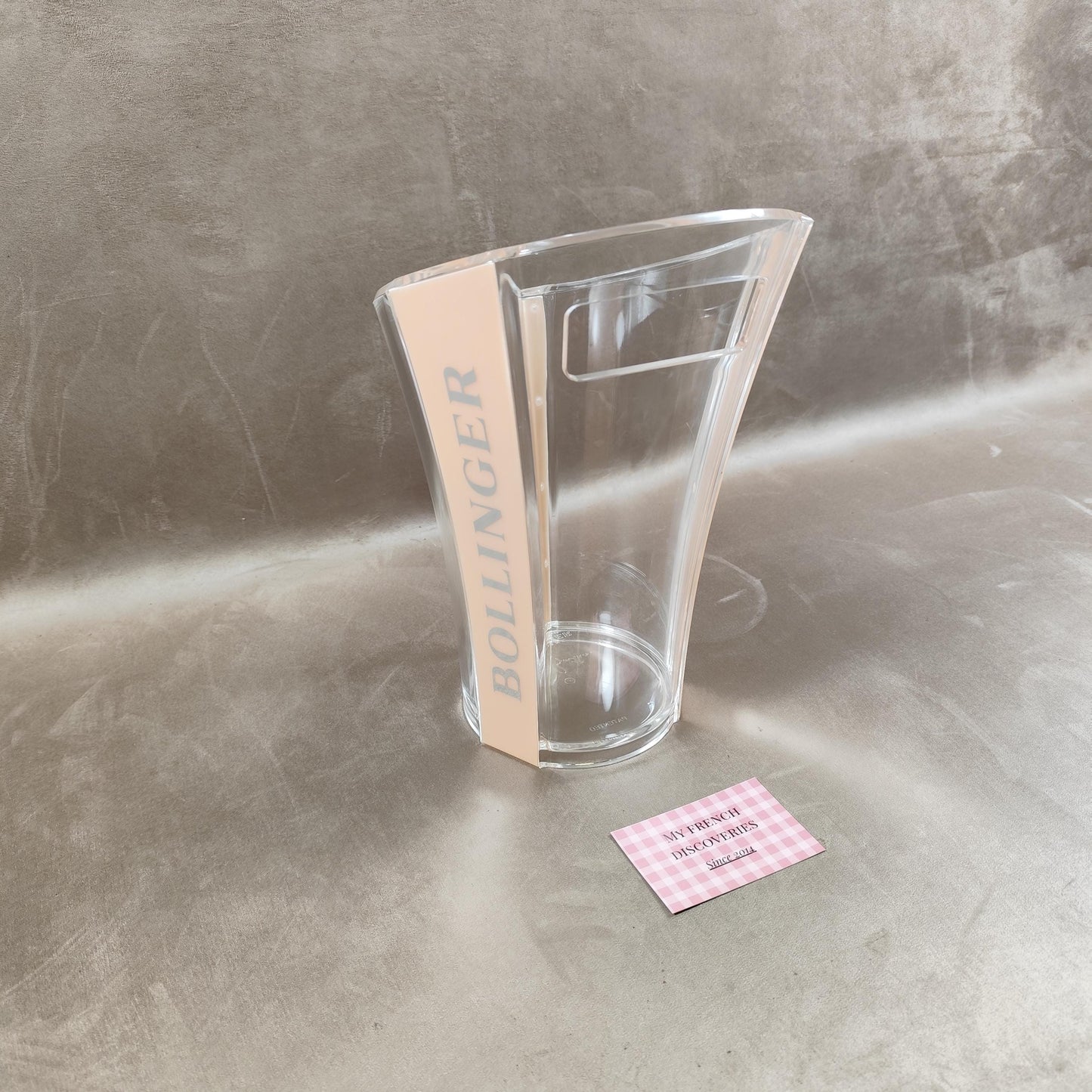 Seau à champagne Bollinger en plastique transparent Grand modèle Publicitaire