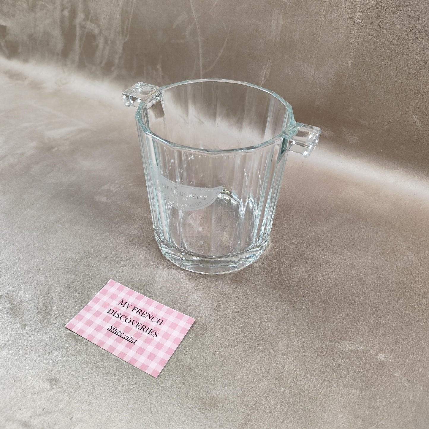 Petit seau à champagne Moët & Chandon en verre Modèle Petite Liquorelle Vintage