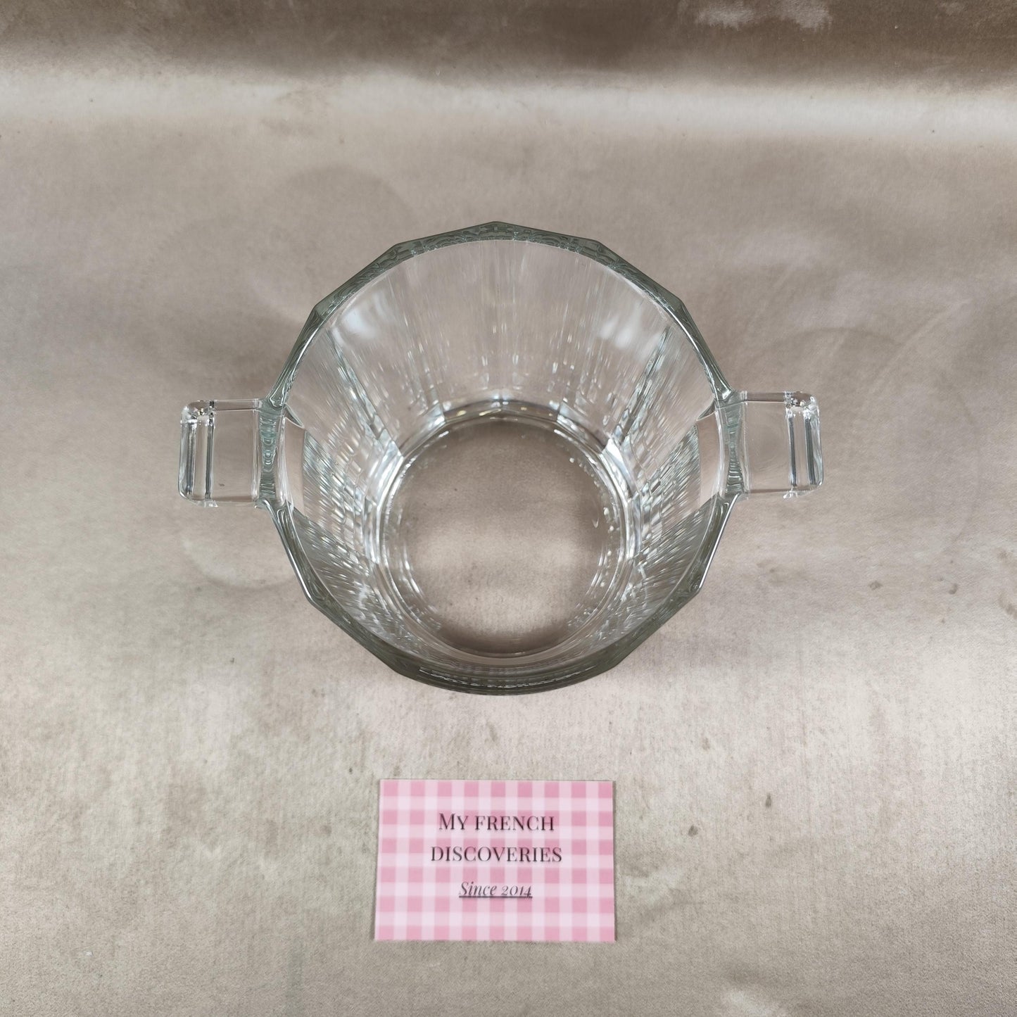 Seau à champagne Moët & Chandon petit format en verre Modèle Vintage Petite Liquorelle