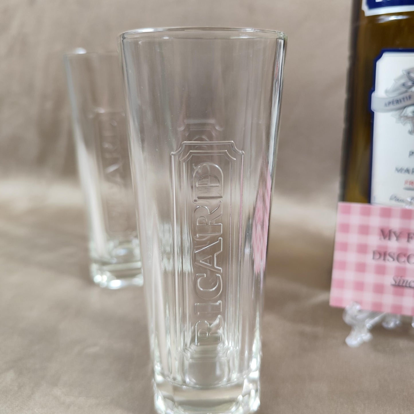 Ensemble de 4 verres Ricard en verre épais Verres publicitaires Bar vintage