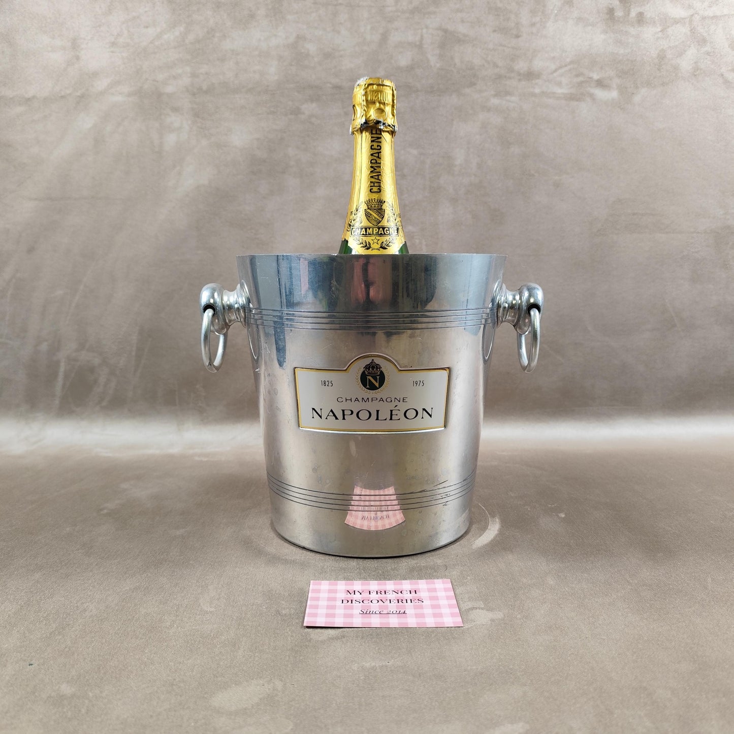 Seau à champagne Napoléon Seau vintage en aluminium Publicité 1825 1975