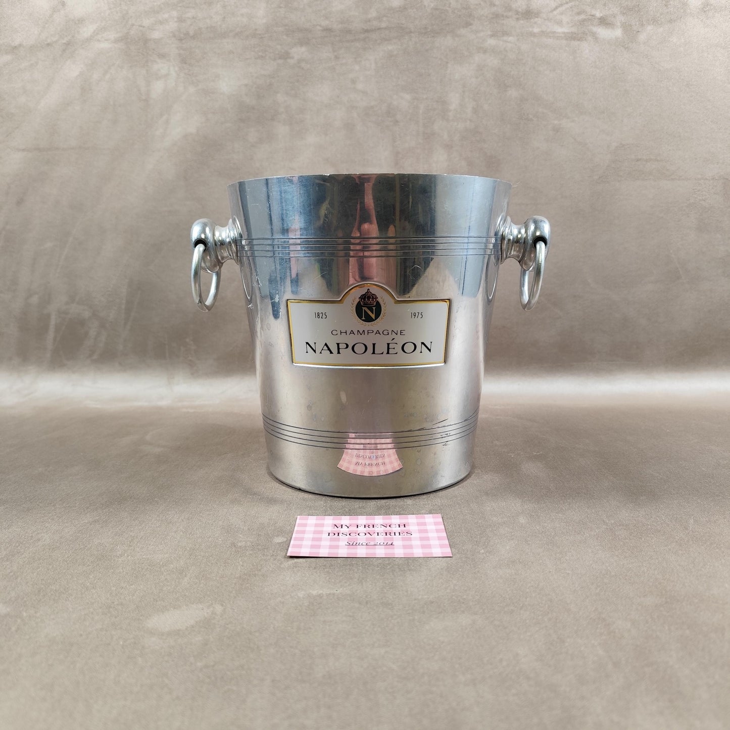 Seau à champagne Napoléon Seau vintage en aluminium Publicité 1825 1975
