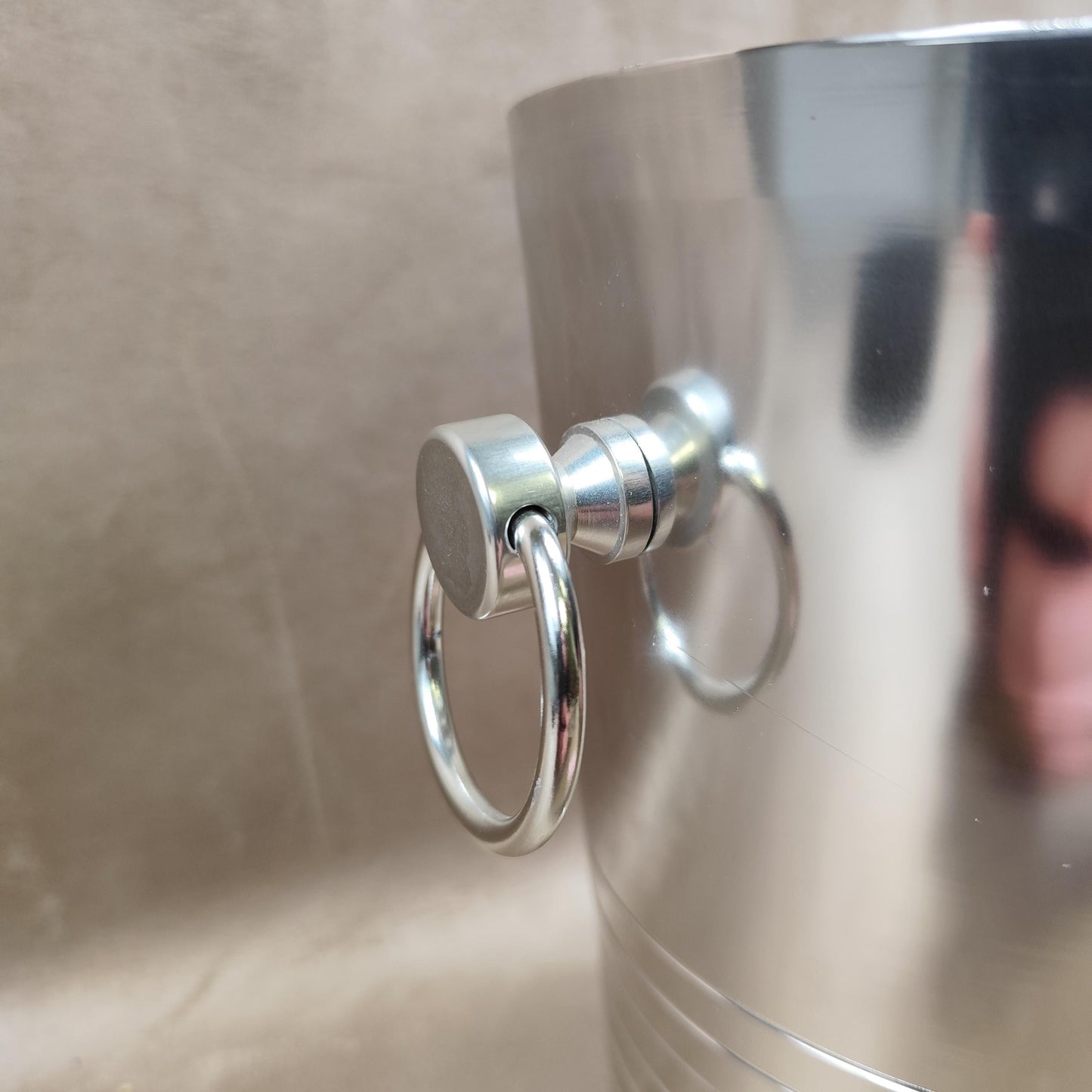Seau à champagne Eckmann Reims en aluminium Vintage France