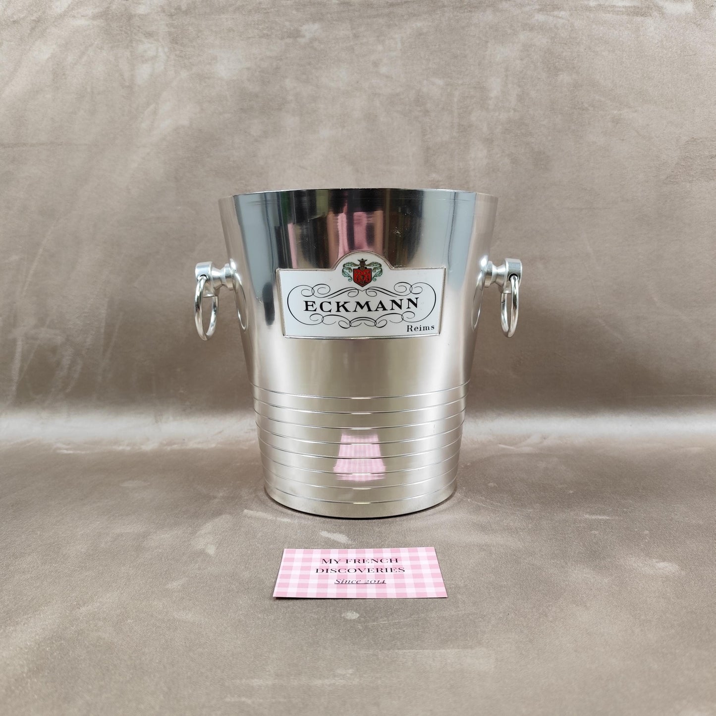 Seau à champagne Eckmann Reims en aluminium Vintage France
