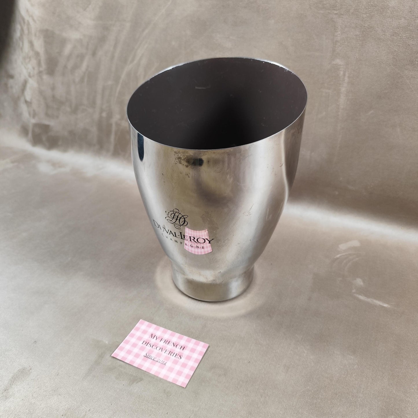 Seau à champagne Duval-Leroy en aluminium Grand modèle Vintage