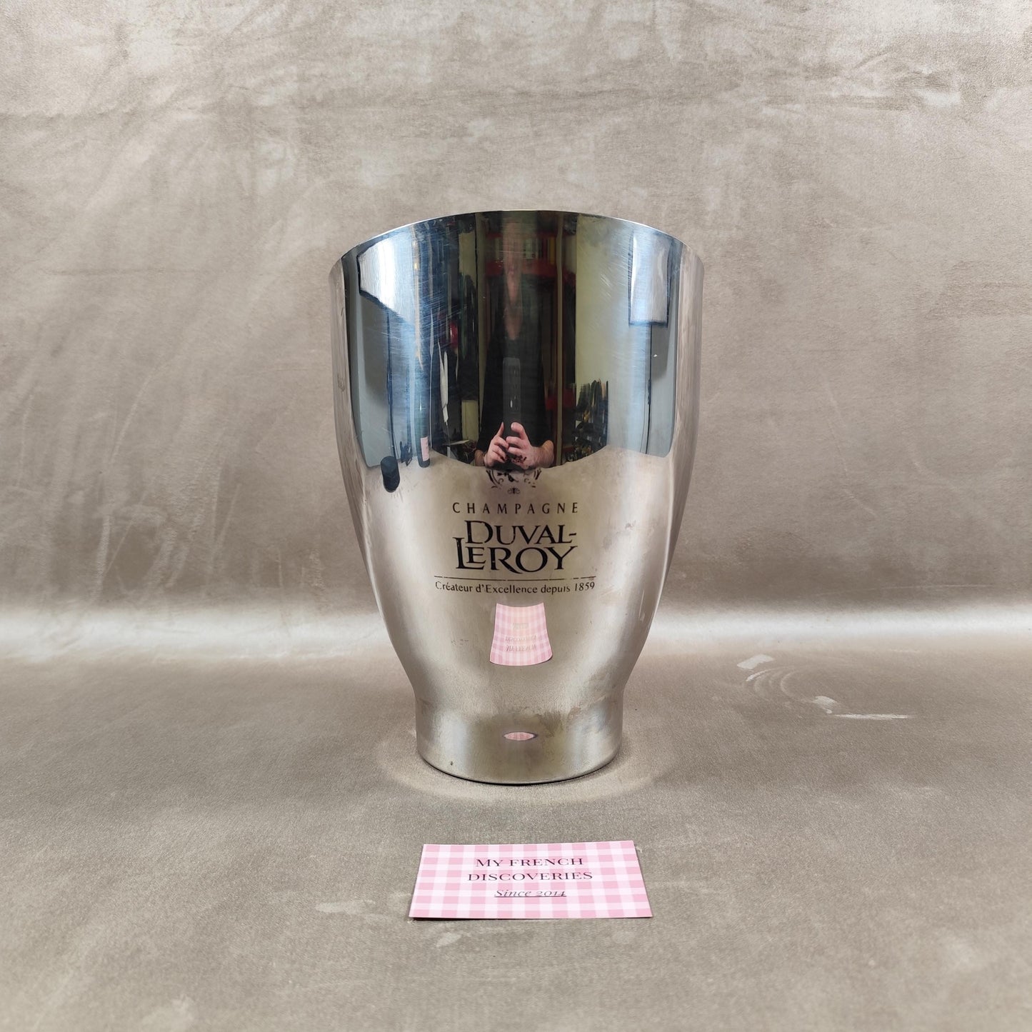 Seau à champagne Duval-Leroy en aluminium Grand modèle Vintage