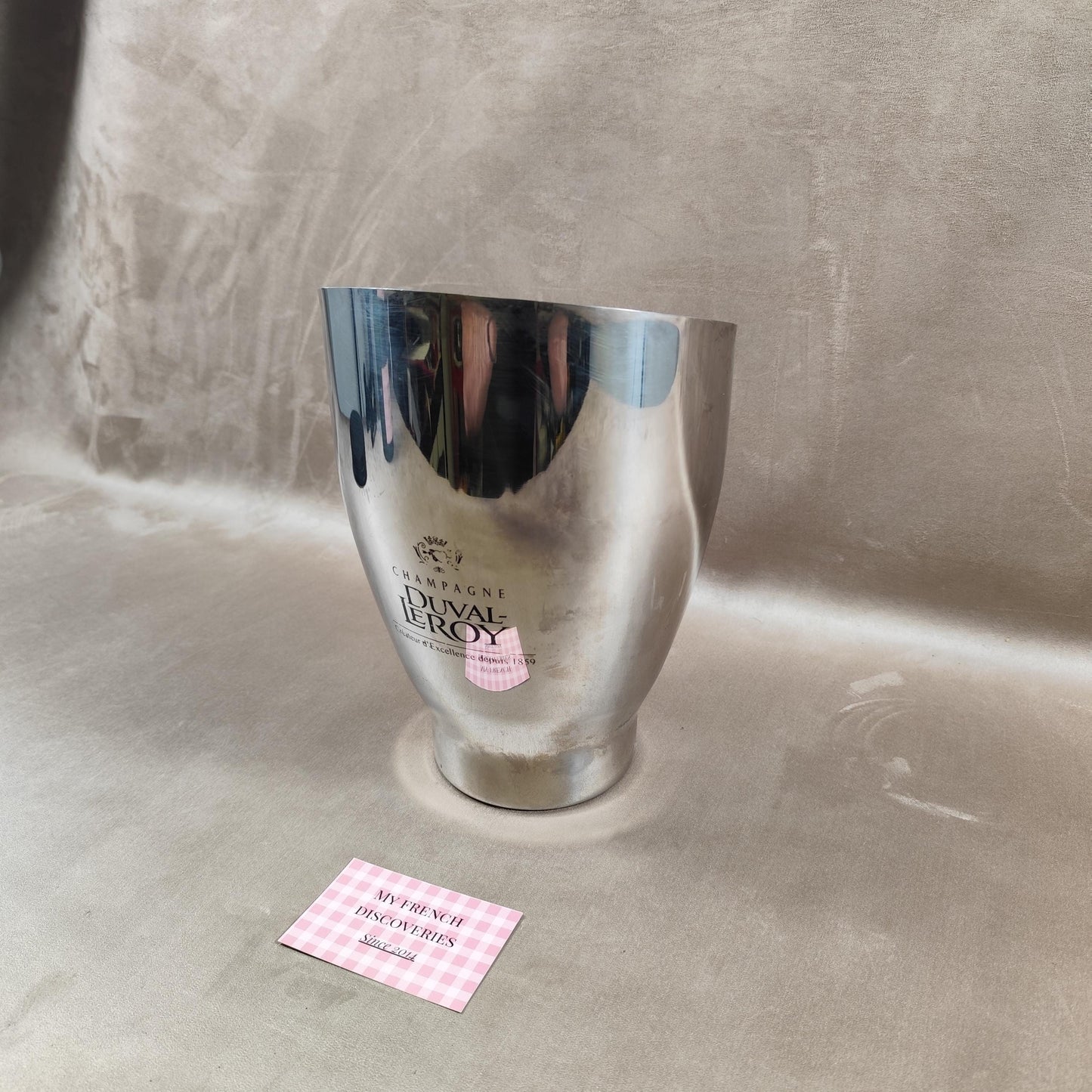 Seau à champagne Duval-Leroy en aluminium Grand modèle Vintage