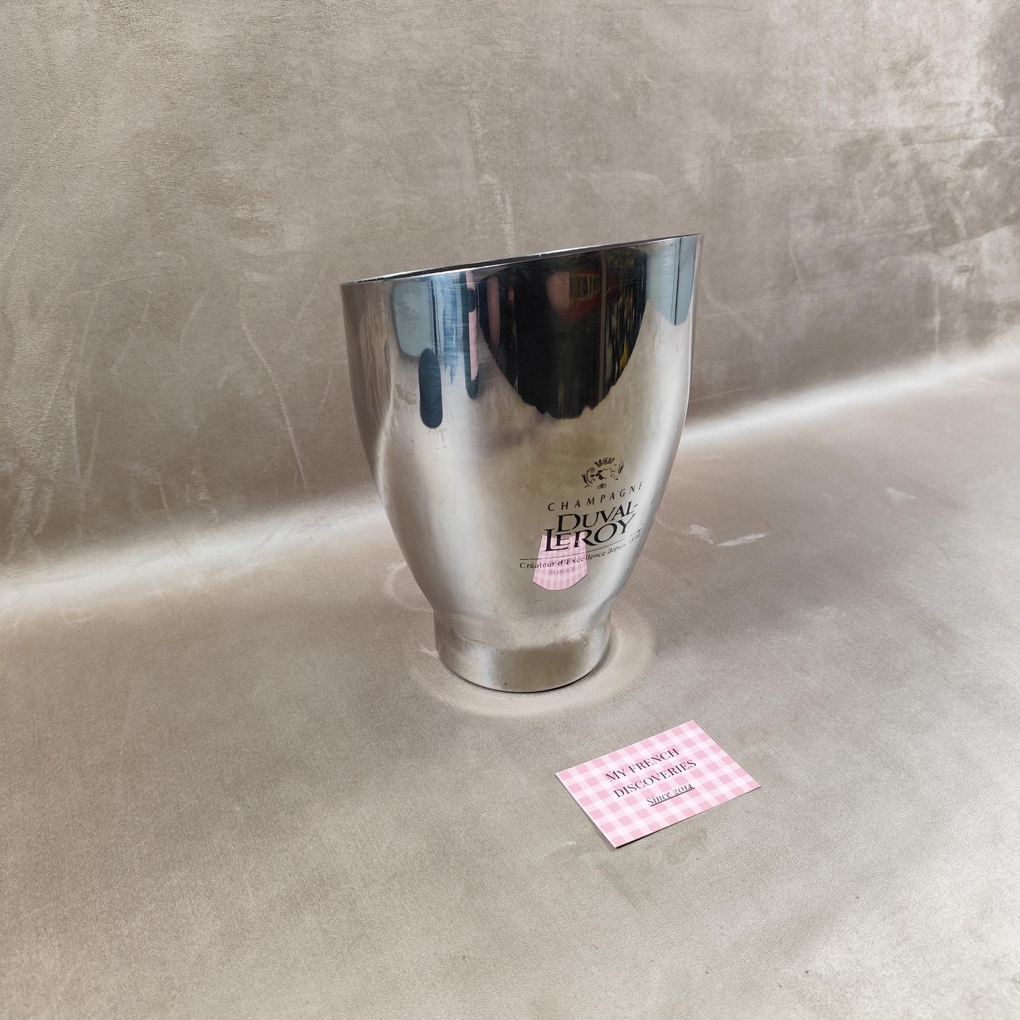 Seau à champagne Duval-Leroy en aluminium Grand modèle Vintage