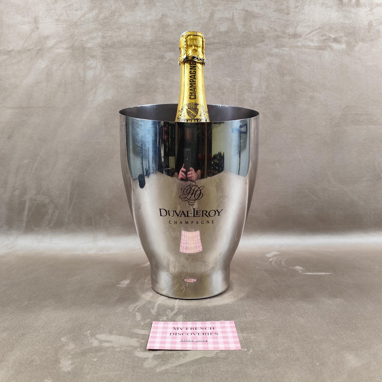Seau à champagne Duval-Leroy en aluminium Grand modèle Vintage