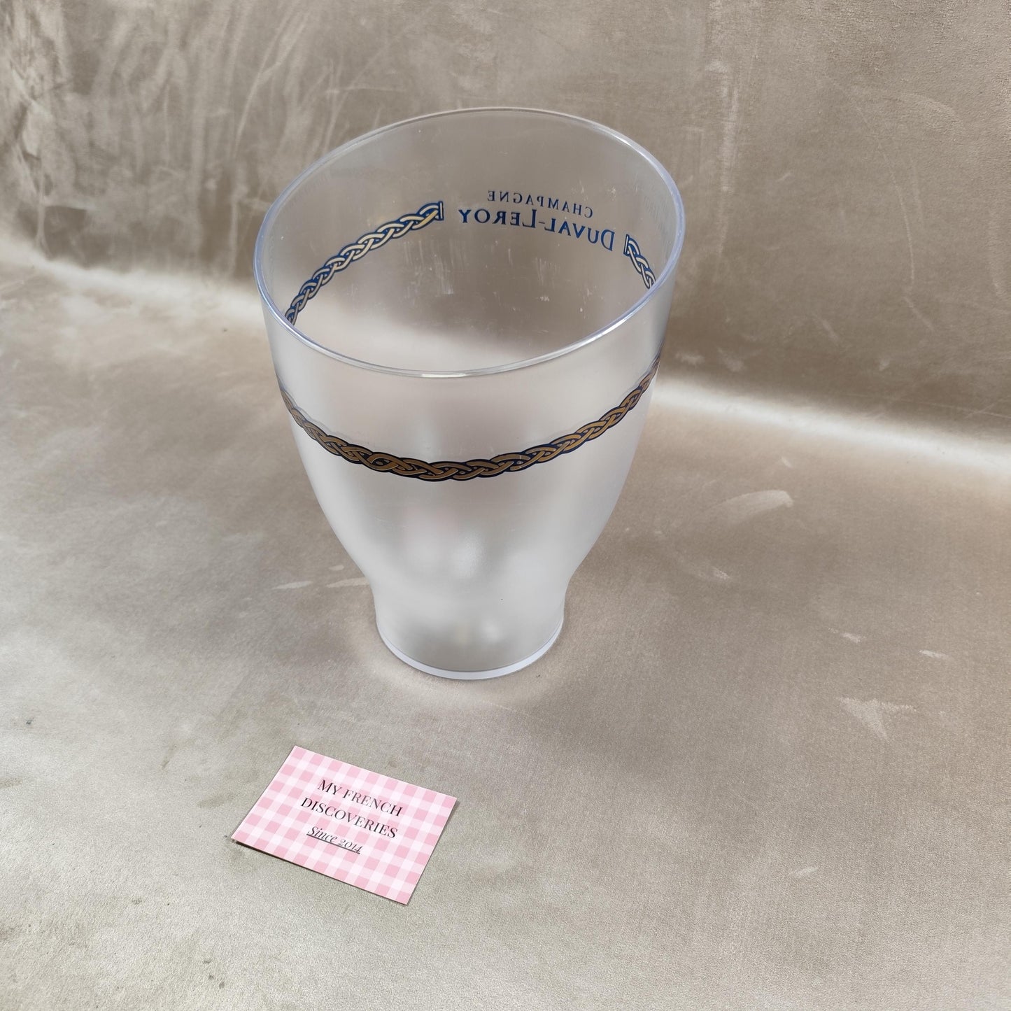 Seau à champagne Duval-Leroy en plastique givré Rafraîchisseur publicitaire Vintage