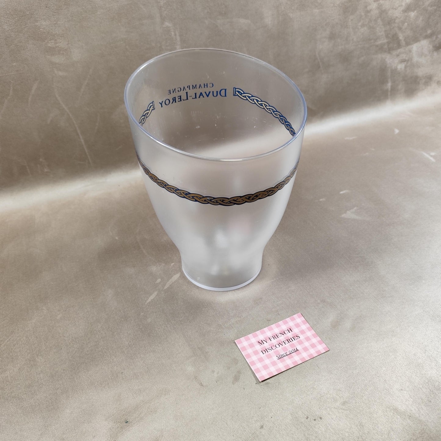 Seau à champagne Duval-Leroy en plastique givré Rafraîchisseur publicitaire Vintage