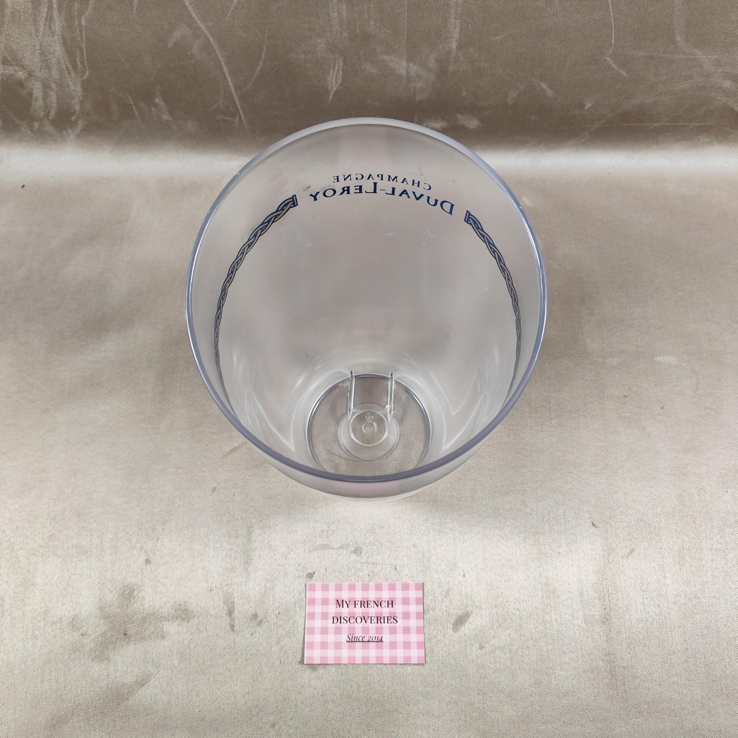 Seau à champagne Duval-Leroy en plastique givré Rafraîchisseur publicitaire Vintage