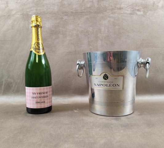 Seau à champagne Napoléon Seau vintage en aluminium Publicité 1825 1975