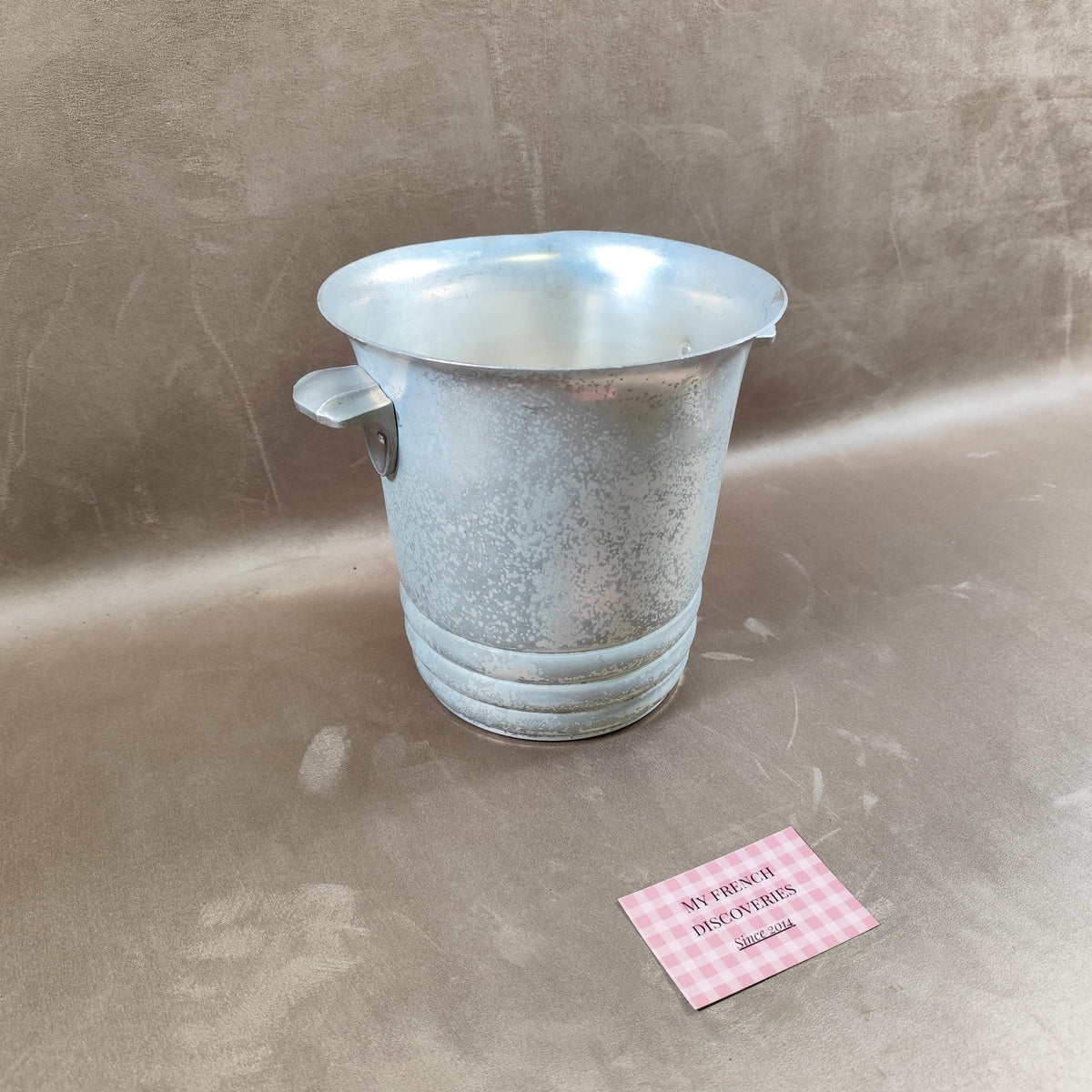 Seau à champagne Argit en aluminium martelé Métal brut Vintage