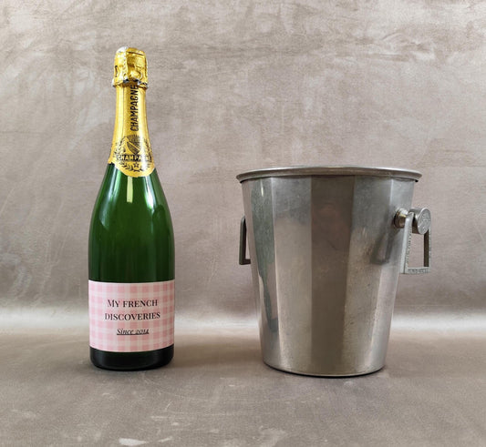 RARE Seau à champagne Henri Abelé par André Leroy T.L en métal Vintage