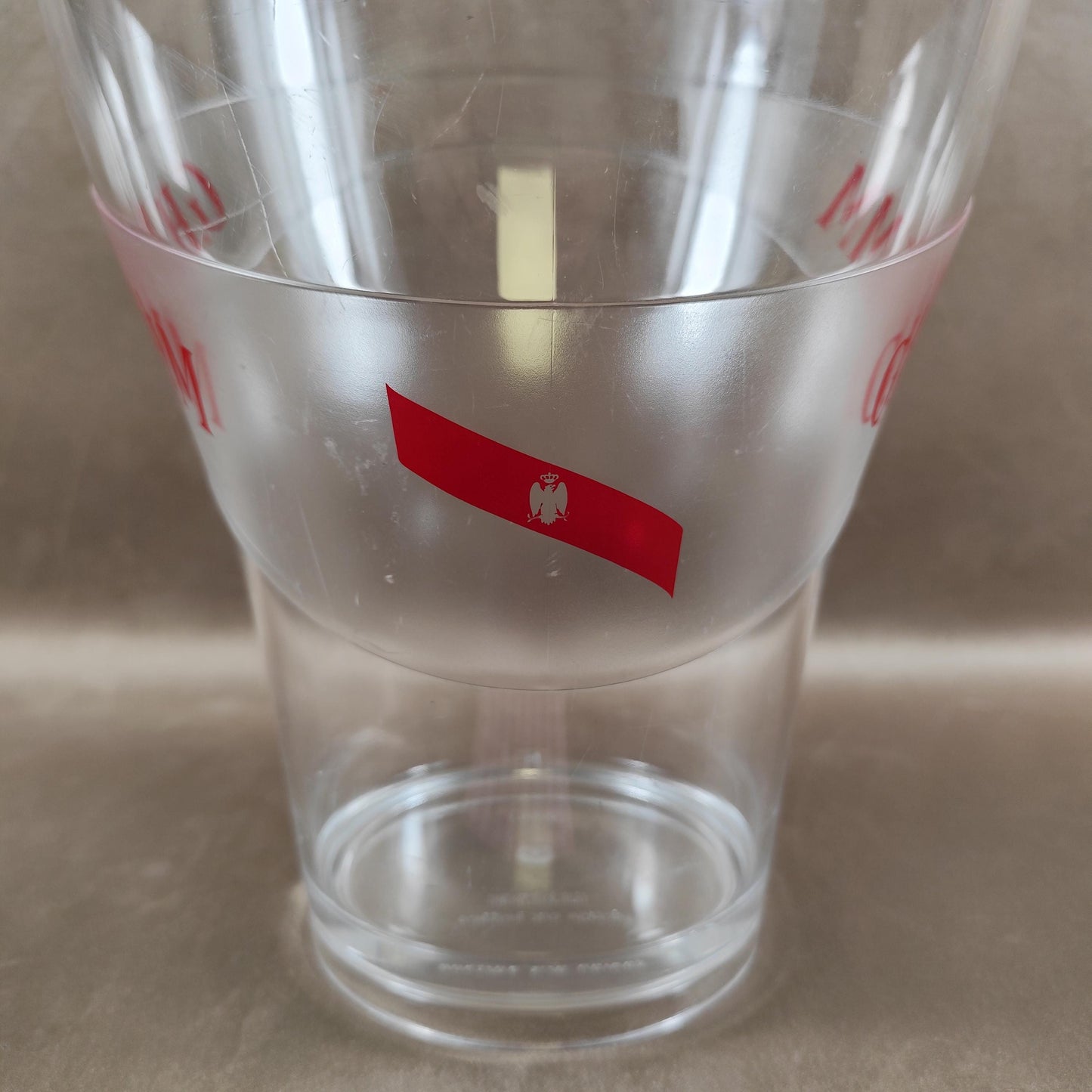 Grand seau à champagne G.H. Mumm transparen  Plastique rigide Publicitaire