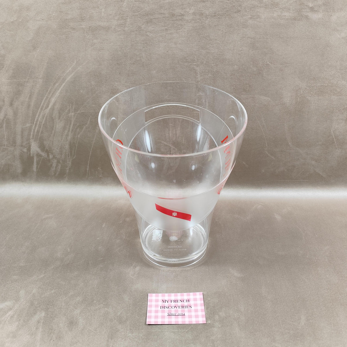 Grand seau à champagne G.H. Mumm transparent Plastique rigide Publicitaire