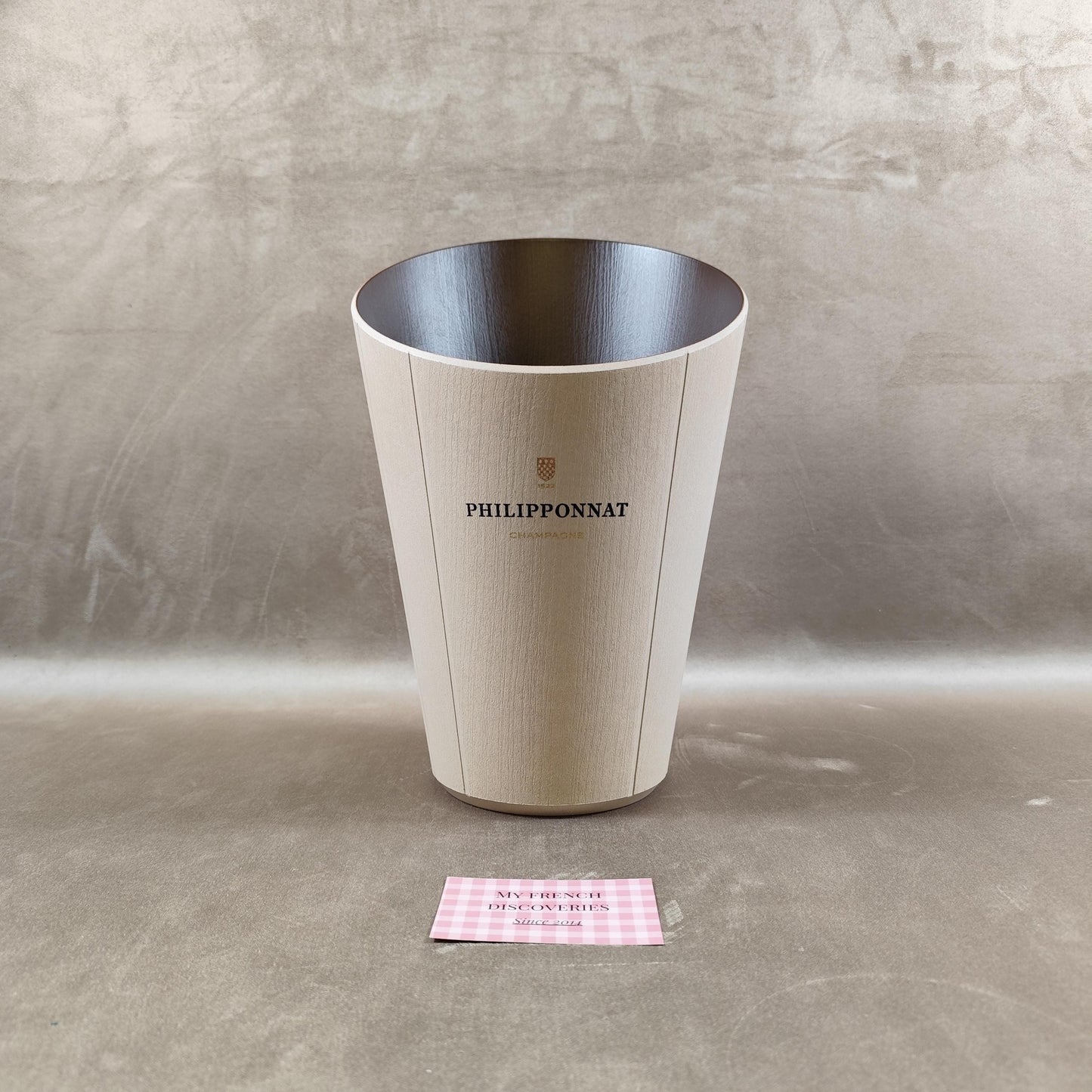 Seau à champagne Philipponnat en matériau composite bois Eco Material Publicitaire