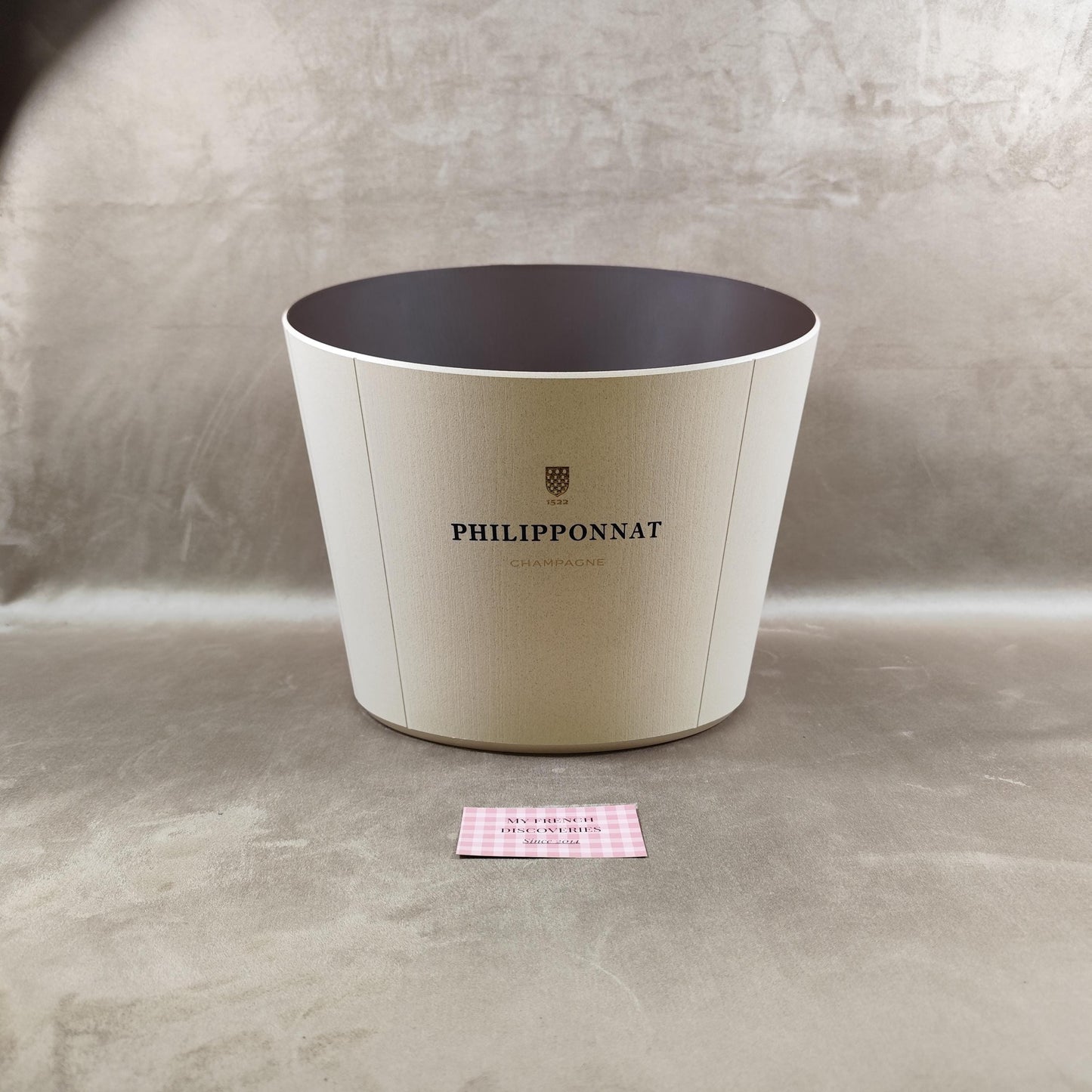 Grand seau à champagne Philipponnat en matériau composite bois Eco Material Publicitaire