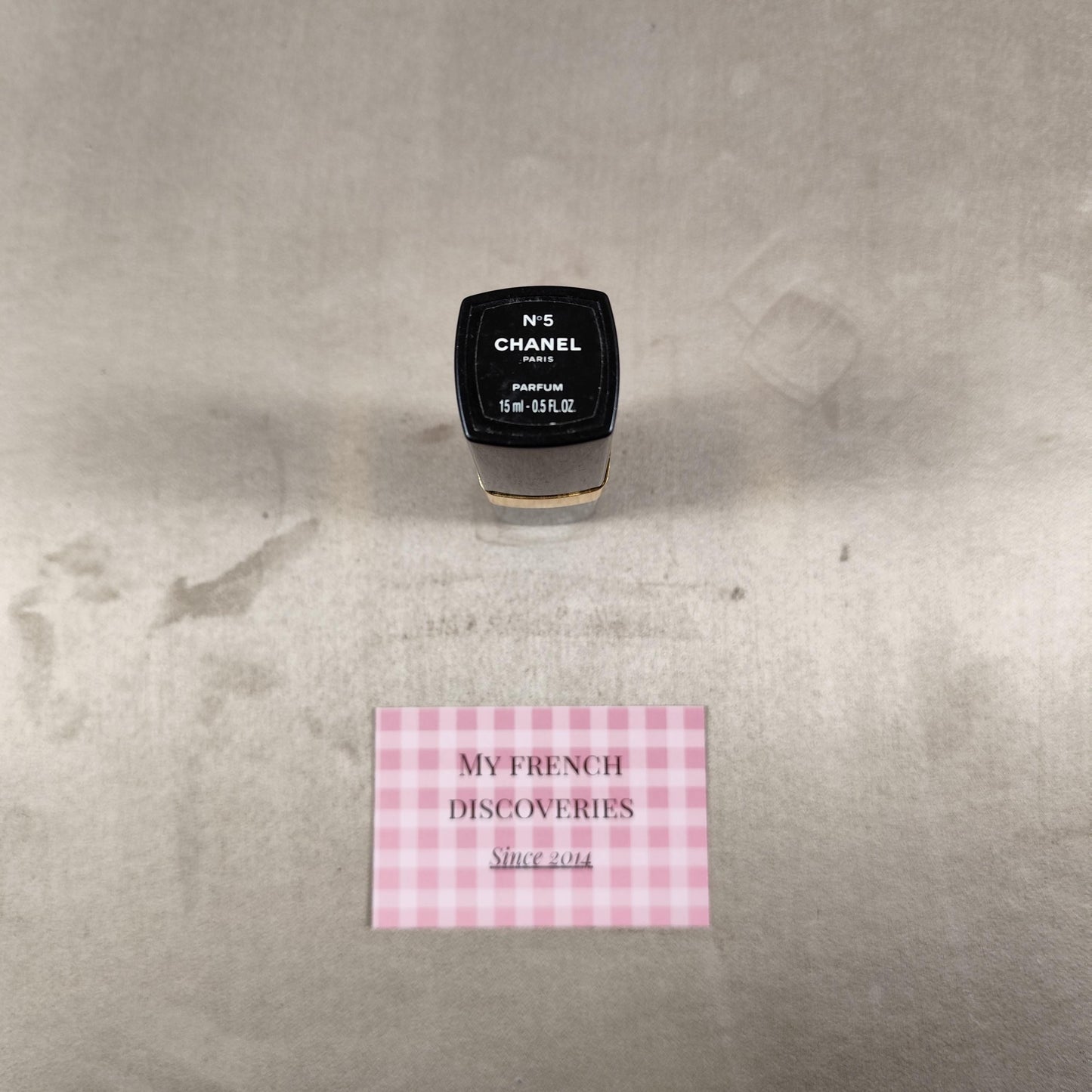 Étui de parfum rechargeable Chanel N5 Vaporisateur 15 ml Noir et or Vintage