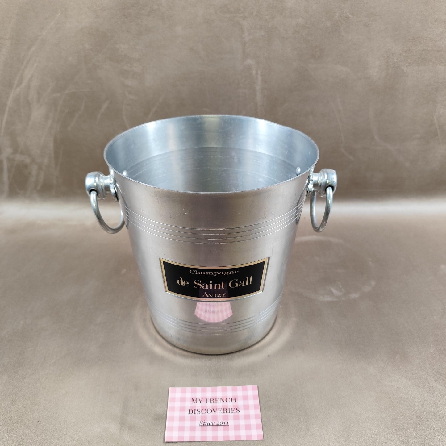 Seau à champagne de Saint Gall en aluminium Champagne Avize Vintage