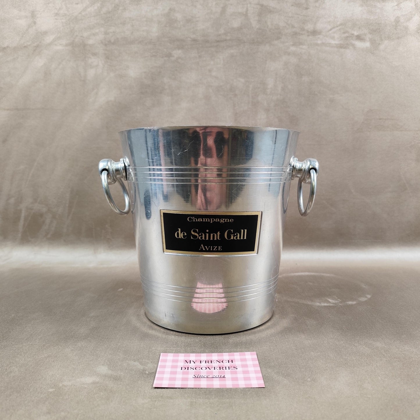 Seau à champagne de Saint Gall en aluminium Champagne Avize Vintage