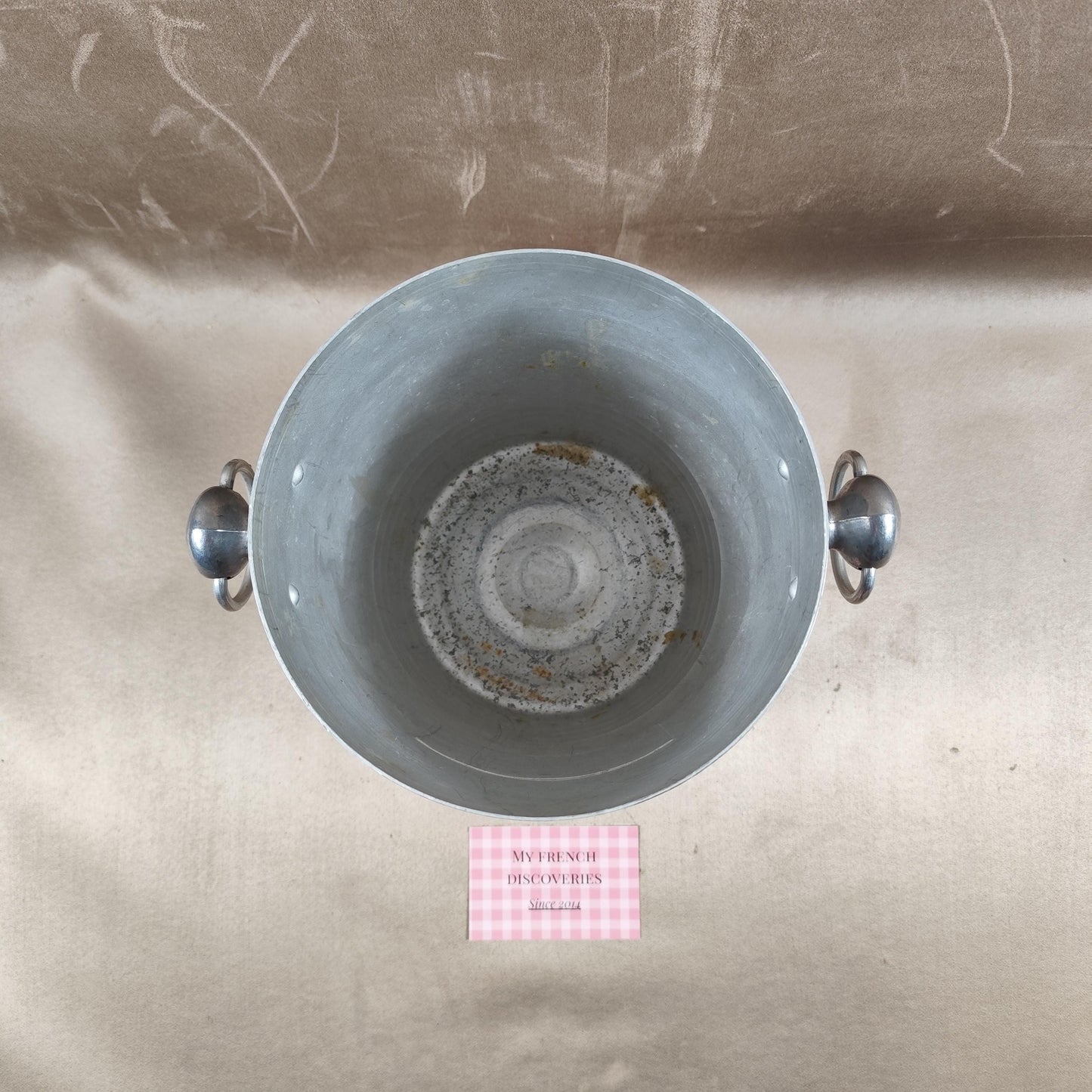 Seau à champagne Alfred Rothschild et Cie en aluminium Épernay Vintage