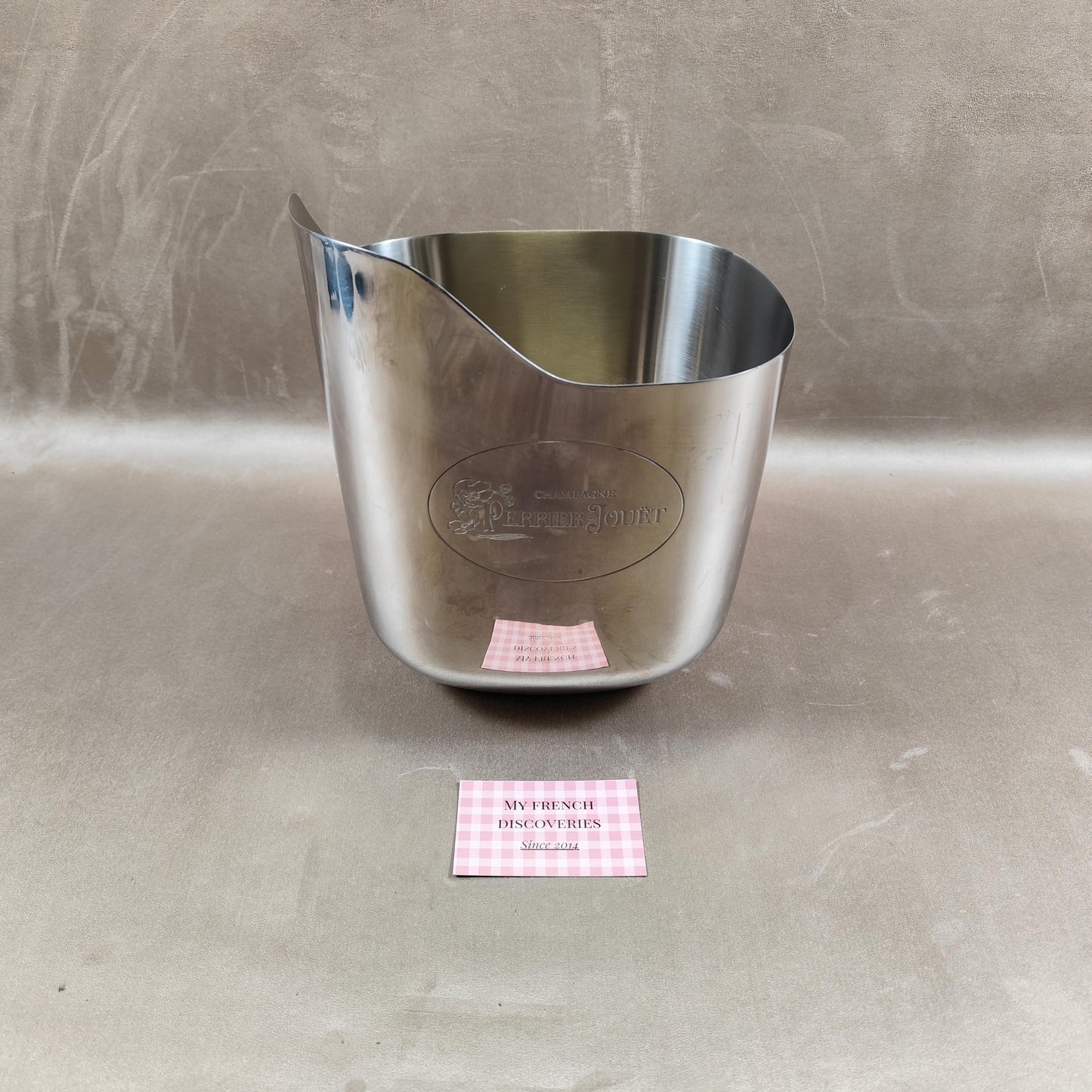 Seau à champagne Perrier-Jouët Anémone en acier inoxydable Design iconique Luxe