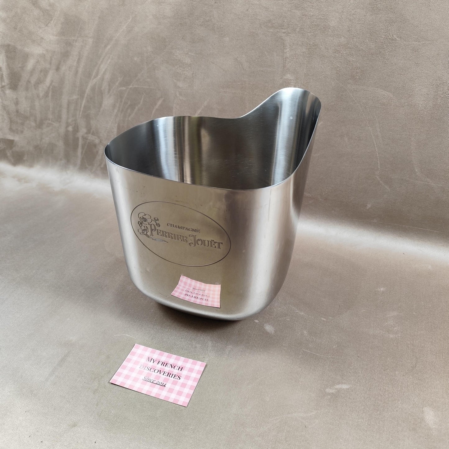 Seau à champagne Perrier-Jouët Anémone en acier inoxydable Design iconique Luxe