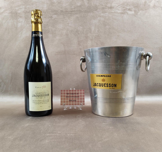 Seau à champagne Jacquesson en aluminium Publicitaire Vintage