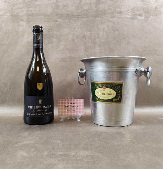Seau à champagne Philipponnat en aluminium Royale Réserve Publicitaire Vintage