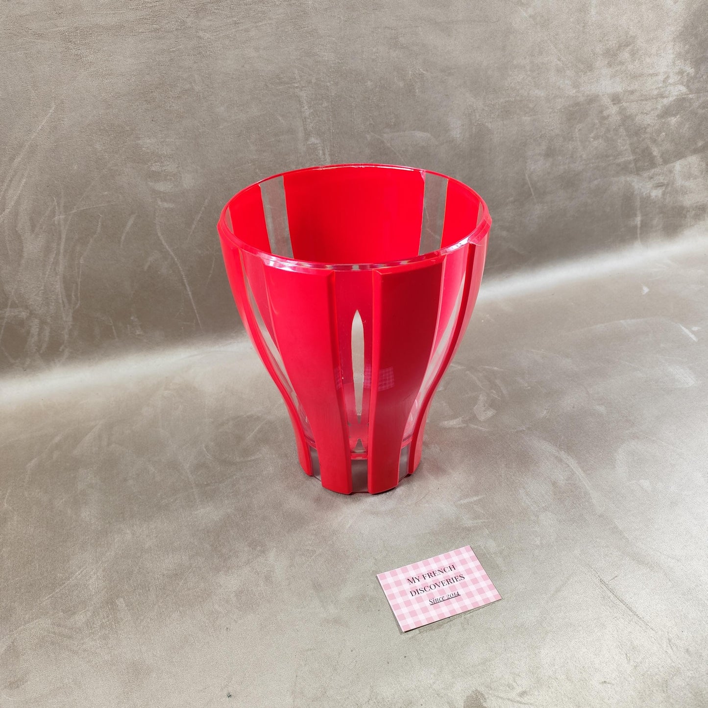 Seau à champagne Lehmann en plastique rouge Grand modèle Bar et événementiel