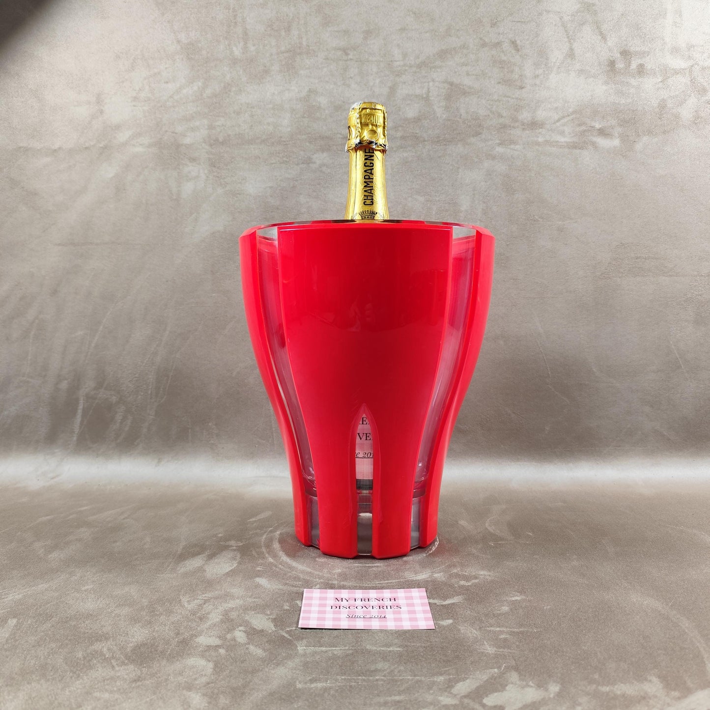 Seau à champagne Lehmann en plastique rouge Grand modèle Bar et événementiel