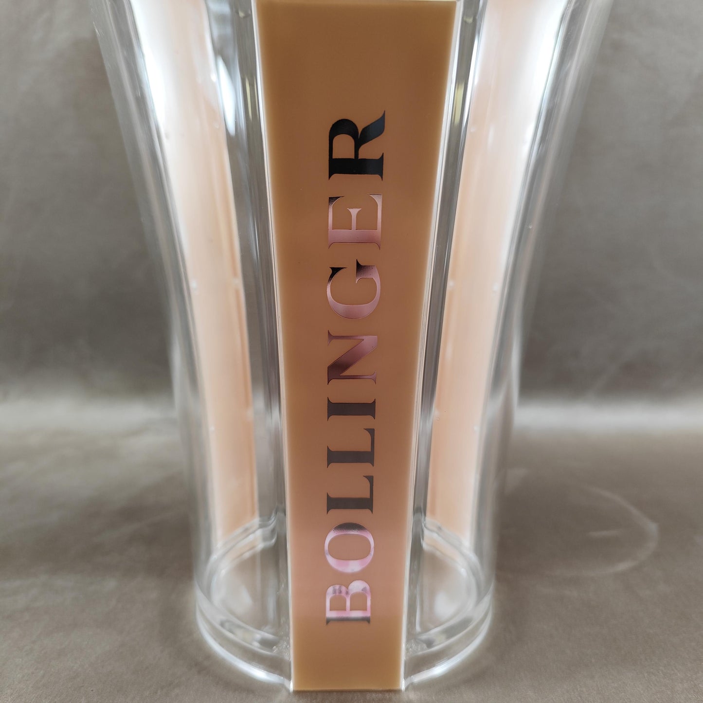 Seau à champagne Bollinger en plastique transparent Grand modèle Publicitaire