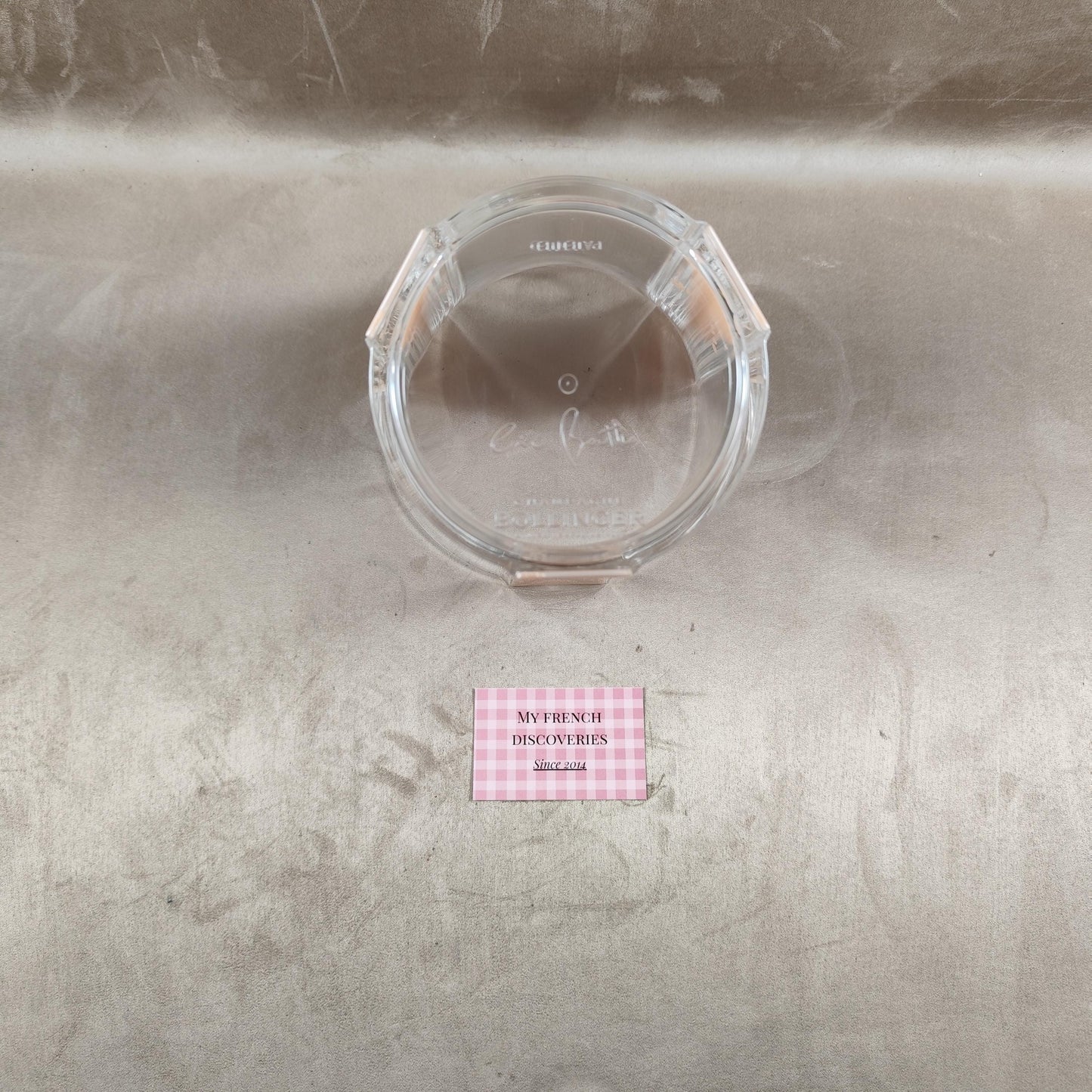 Seau à champagne Bollinger en plastique transparent Grand modèle Publicitaire