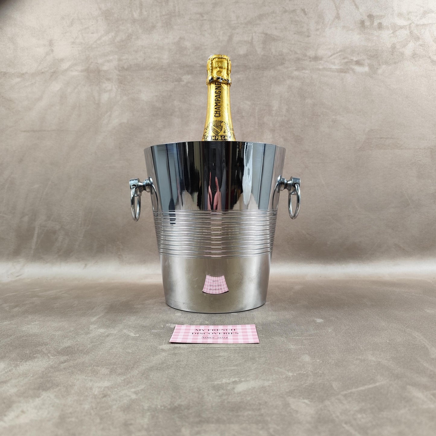 Seau à champagne André Leroy en inox Seau à glace vintage français
