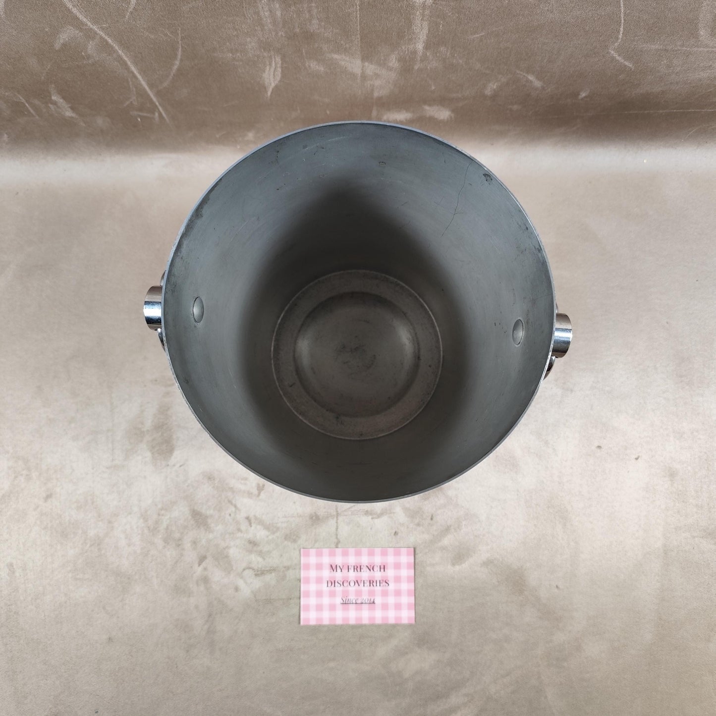 Seau à champagne André Leroy en inox Seau à glace vintage français