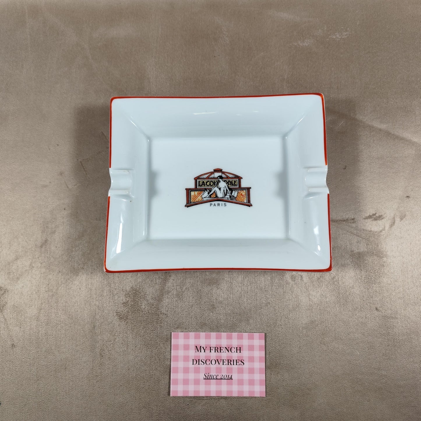 Cendrier publicitaire La Coupole Paris en porcelaine GDA Limoges Vintage