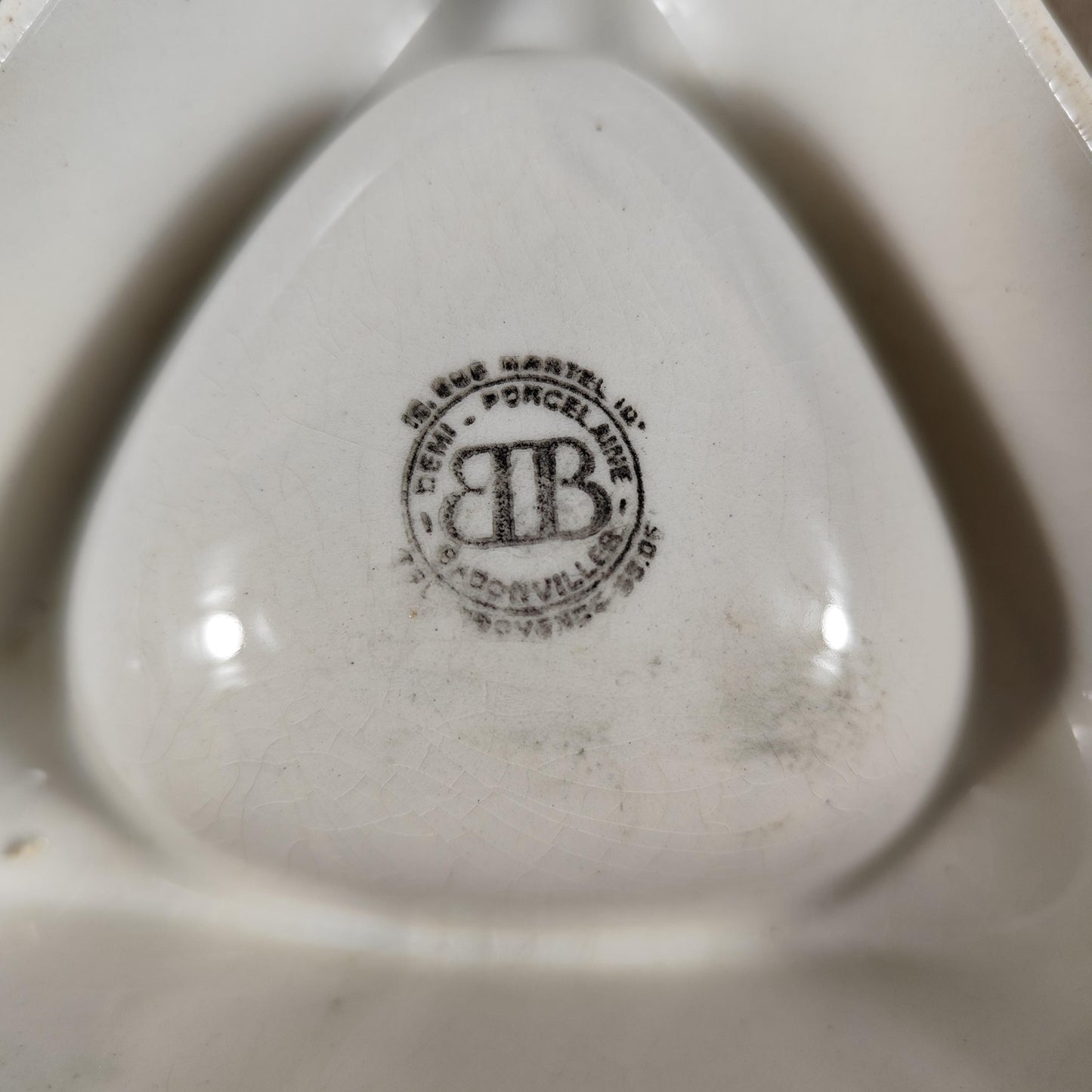 Cendrier publicitaire Sonneclair Radio Télévision en céramique Vintage