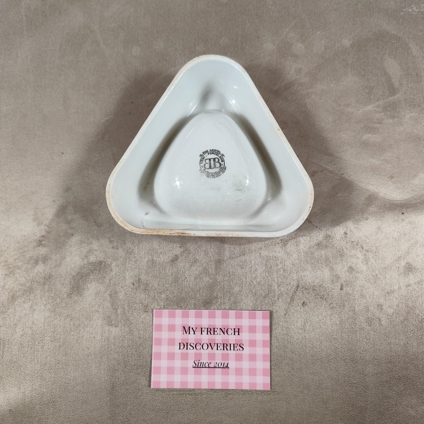 Cendrier publicitaire Sonneclair Radio Télévision en céramique Vintage