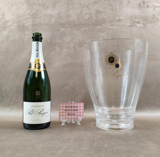 Seau à champagne Pol Roger en plastique Modèle publicitaire vintage