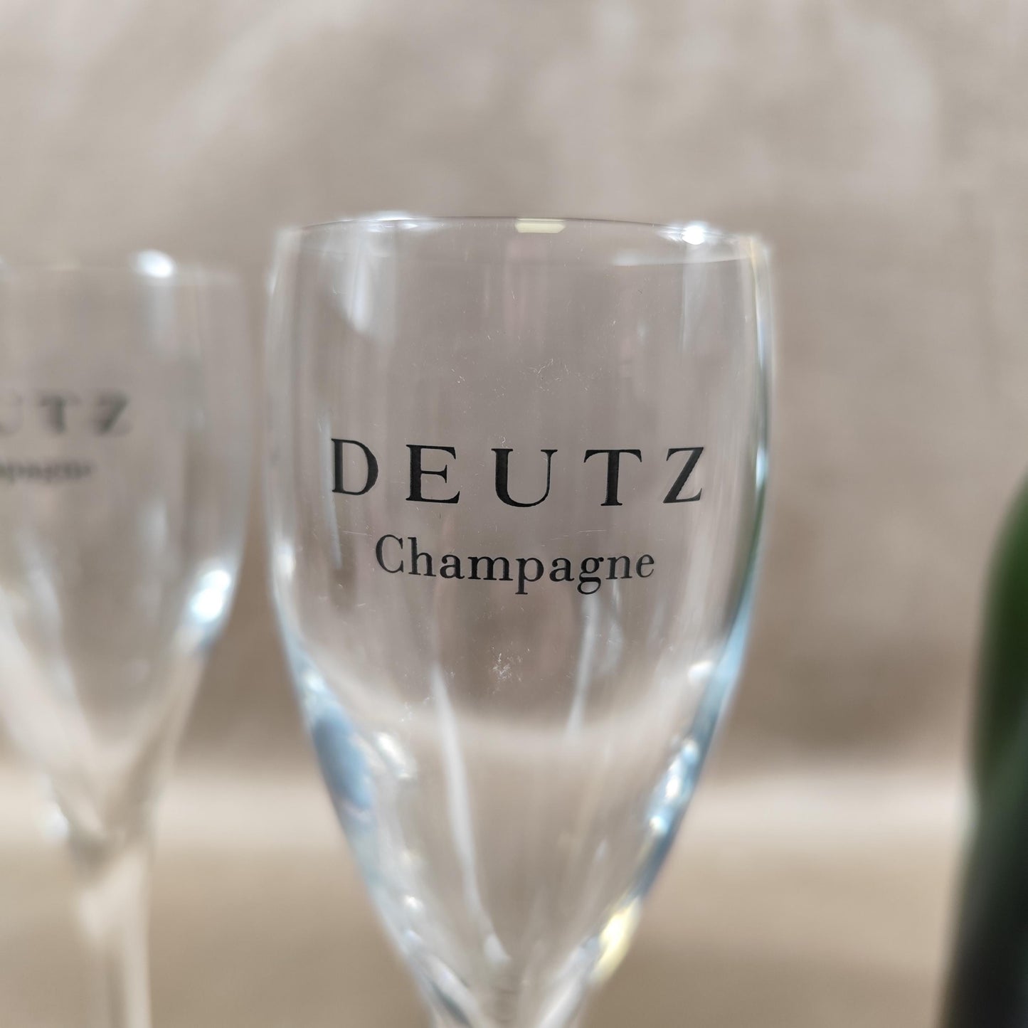 Ensemble de 6 flûtes à champagne DEUTZ Verres publicitaires maison de Champagne Barware vintage