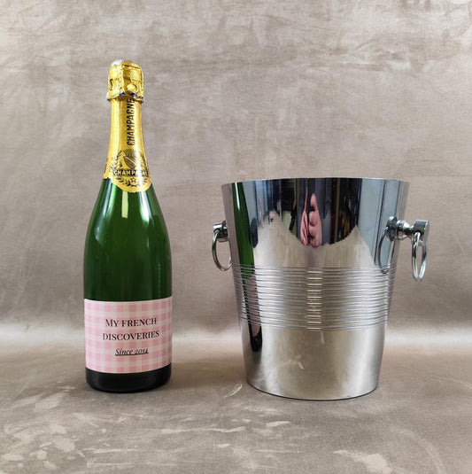 Seau à champagne André Leroy en inox Seau à glace vintage français