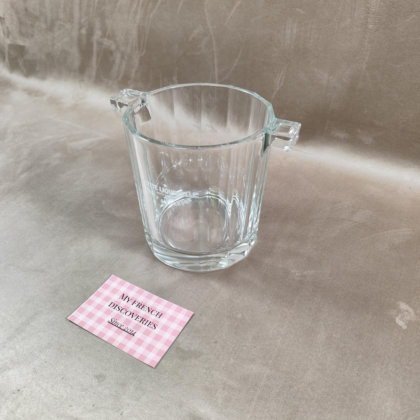 Seau à champagne Moët & Chandon petit format en verre Modèle Vintage Petite Liquorelle